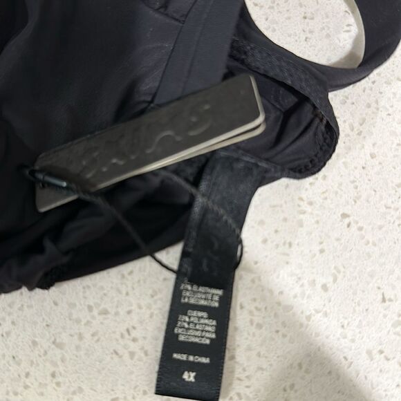 SKIMS NWT Black Onyx Triangle Sheer Bralette Front Clasp Size 4X - Picture 4 of 4